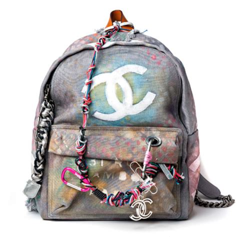 chanel backpack grafitti|authentic chanel backpack.